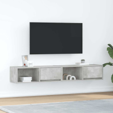 vidaXL 2 db betonszürke szerelt fa TV-szekrény 80x31x25,5 cm bútor