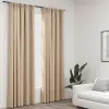 vidaXL 2 db bézs vászonhatású sötétítőfüggöny kampókkal 140 x 225 cm
