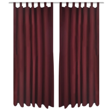 vidaXL 2 db Bordó Mikro-szatén Függöny 140 x 225 cm lakástextília