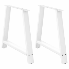 vidaXL 2 db fehér acél dohányzóasztal lábak A-alakú 100x(72-73) cm bútor