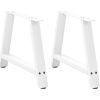 vidaXL 2 db fehér acél dohányzóasztal lábak A-alakú 60x(42-43) cm (4012837)