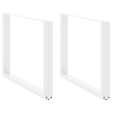 vidaXL 2 db fehér acél dohányzóasztal lábak U-alakú 100x(72-73) cm bútor