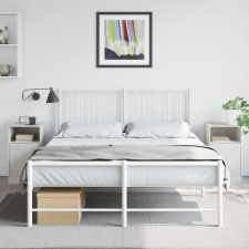 vidaXL 2 db fehér acél éjjeliszekrény 34,5x39x62 cm bútor