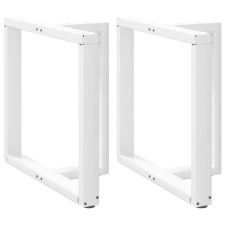 vidaXL 2 db fehér acél étkezőasztal lábak T-alakú 70x35x(72-73) cm bútor