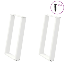 vidaXL 2 db fehér acél étkezőasztal lábak U-alakú 60x(72-73) cm bútor