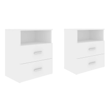 vidaXL 2 db fehér éjjeliszekrény 50 x 32 x 60 cm (803273) bútor