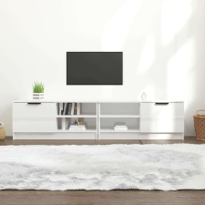 vidaXL 2 db fehér magasfényű szerelt fa TV-szekrény 80x35x36,5 cm bútor