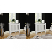 vidaXL 2 db fehér MDF radiátorburkolat 112 cm hűtés, fűtés szerelvény