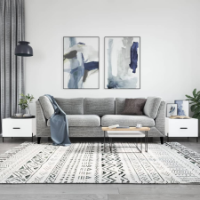 vidaXL 2 db fehér szerelt fa dohányzóasztal 50 x 50 x 40 cm bútor