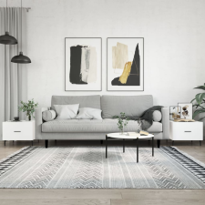vidaXL 2 db fehér szerelt fa dohányzóasztal 50 x 50 x 40 cm bútor