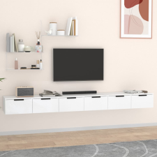 vidaXL 2 db fehér szerelt fa faliszekrény 102 x 30 x 20 cm bútor