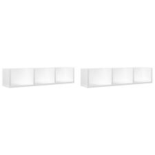 vidaXL 2 db fehér szerelt fa faliszekrény 75x18x16,5 cm (840430) bútor