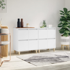 vidaXL 2 db fehér szerelt fa tálalószekrény 60 x 35 x 70 cm bútor