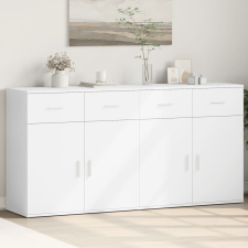 vidaXL 2 db fehér szerelt fa tálalószekrény 79 x 38 x 80 cm bútor