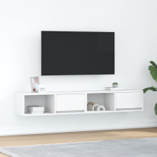 vidaXL 2 db fehér szerelt fa TV-szekrény 80x31x25,5 cm bútor