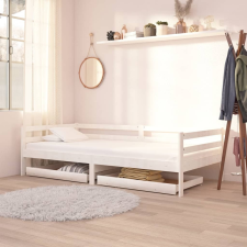 vidaXL 2 db fehér tömör fenyőfa kanapéágyfiók ágy és ágykellék