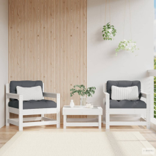 vidaXL 2 db fehér tömör fenyőfa kerti szék kerti bútor