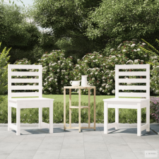 vidaXL 2 db fehér tömör fenyőfa kerti szék 40,5 x 48 x 91,5 cm kerti bútor