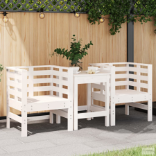 vidaXL 2 db fehér tömör fenyőfa kerti szék 61,5 x 53 x 71 cm kerti bútor