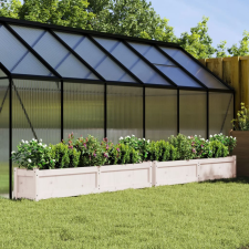 vidaXL 2 db fehér tömör fenyőfa virágláda bútor