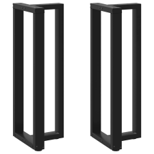 vidaXL 2 db fekete acél bárasztal lábak T-alakú 50x35x(111-112) cm bútor