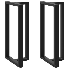 vidaXL 2 db fekete acél bárasztal lábak T-alakú 60x35x(111-112) cm bútor