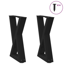 vidaXL 2 db fekete acél dohányzóasztal láb 38 x (42-43,3) cm bútor