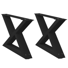 vidaXL 2 db fekete acél dohányzóasztal láb 60 x (30-31,3) cm bútor