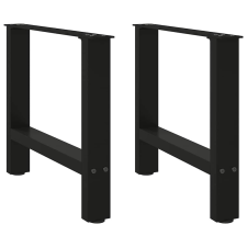 vidaXL 2 db fekete acél dohányzóasztal láb 60 x (42-43) cm bútor
