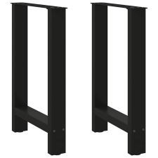 vidaXL 2 db fekete acél dohányzóasztal lábak 50x(72-73) cm bútor