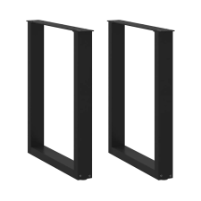 vidaXL 2 db fekete acél dohányzóasztal lábak U-alakú 60x(72-73) cm bútor