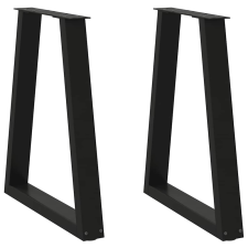 vidaXL 2 db fekete acél dohányzóasztal lábak V-alakú 60x(72-73) cm bútor