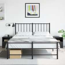 vidaXL 2 db fekete acél éjjeliszekrény 34,5 x 39 x 44 cm bútor