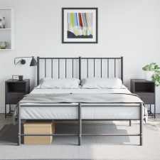 vidaXL 2 db fekete acél éjjeliszekrény 36x39x60,5 cm bútor