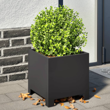 vidaXL 2 db fekete acél kerti növénytartó 30 x 30 x 30 cm kerti tárolás