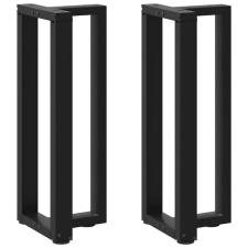 vidaXL 2 db fekete acél konzolasztal lábak T-alakú 38x25x(72-73) cm bútor