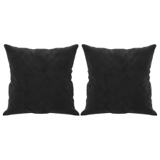 vidaXL 2 db fekete bársony díszpárna 40 x 40 cm (349490) lakástextília