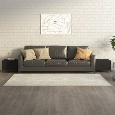 vidaXL 2 db fekete dohányzóasztal fémlábakkal 50 x 50 x 40 cm bútor
