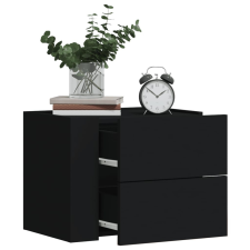 vidaXL 2 db fekete falra szerelhető éjjeliszekrény 45 x 30 x 35 cm bútor