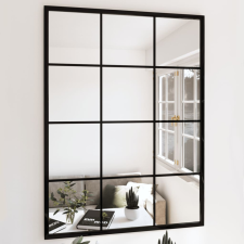 vidaXL 2 db fekete fém fali tükör 80x60 cm bútor