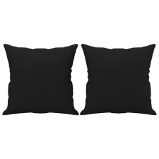 vidaXL 2 db fekete mikroszálas díszpárna 40 x 40 cm (349498) lakástextília
