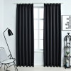 vidaXL 2 db fekete sötétítőfüggöny kampókkal 140 x 225 cm