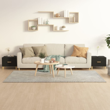 vidaXL 2 db fekete szerelt fa dohányzóasztal 50 x 50 x 40 cm bútor