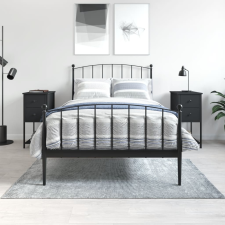 vidaXL 2 db fekete szerelt fa éjjeliszekrény 32x42x70 cm bútor