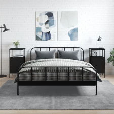 vidaXL 2 db fekete szerelt fa éjjeliszekrény 41 x 31 x 80 cm bútor