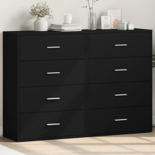 vidaXL 2 db fekete szerelt fa tálalószekrény 60 x 31 x 84 cm bútor