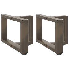 vidaXL 2 db fekete, T-alakú acél dohányzóasztal láb 40x25x(30-31) cm bútor
