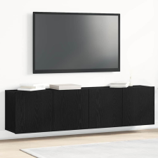 vidaXL 2 db fekete tölgyfa TV-szekrény 160 x 30 x 41 cm bútor