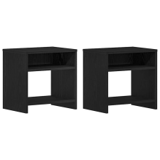 vidaXL 2 db fekete tölgyszínű szerelt fa éjjeliszekrény 40x30x40 cm (862364) bútor
