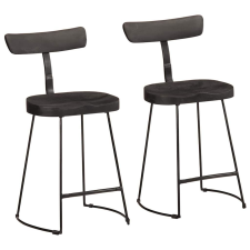 vidaXL 2 db fekete tömör mangófa bárszékek 49x43x79 cm bútor